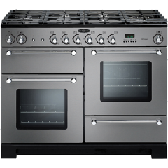 Rangemaster Kitchener 110 Dual Fuel Stainless Steel/Chrome KCH110DFFSS/C