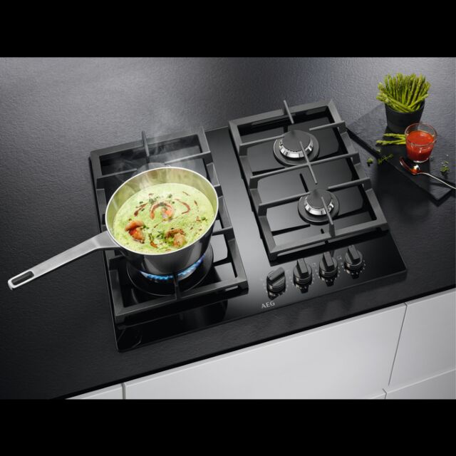 AEG HKB64420NB 60cm Gas Hob - Black