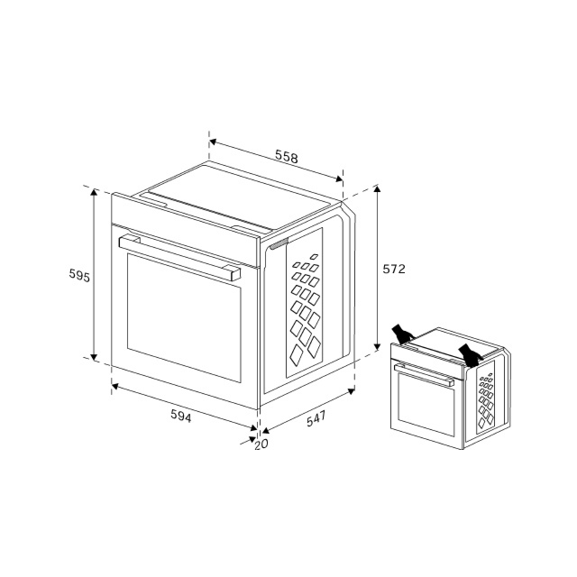 Beko CIMY91X Built In Electric Single Oven