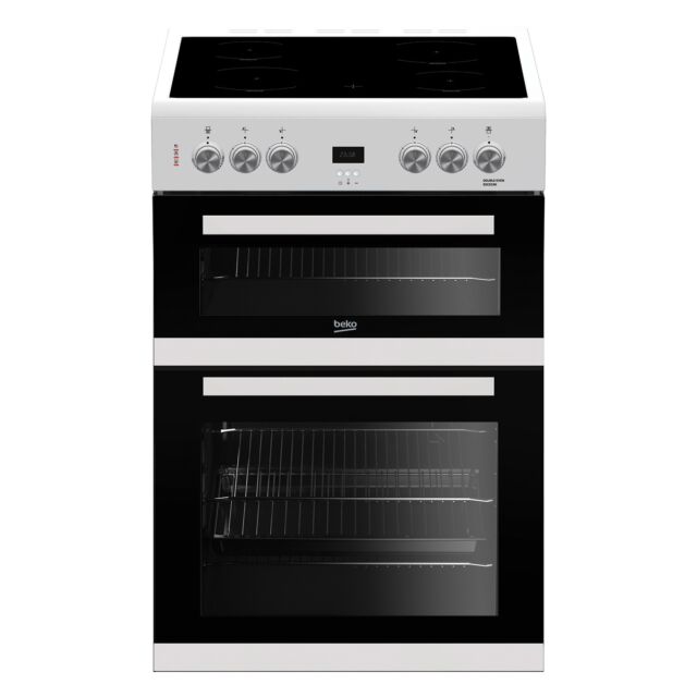 Beko EDC633W 60cm Double Oven Electric Cooker