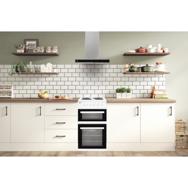 Beko EDP503W 50cm Electric Double Oven Cooker