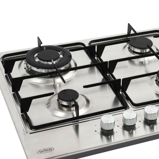 Belling 444411635 GHU603RI 60cm Gas Hob - Stainless Steel