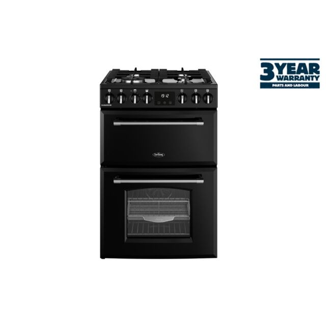 Belling 444411813 MRA Farmhouse 600DF Blk Dual Fuel Cooker