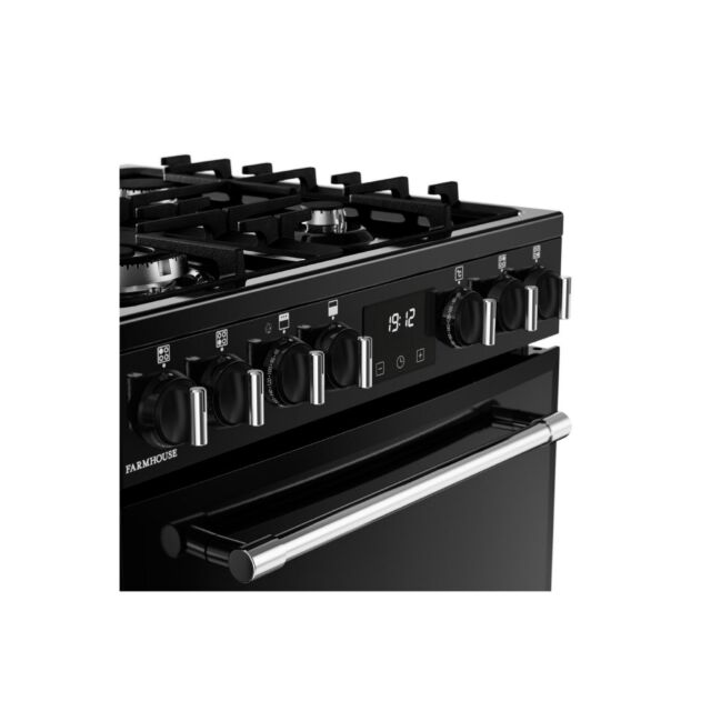 Belling 444411813 MRA Farmhouse 600DF Blk Dual Fuel Cooker