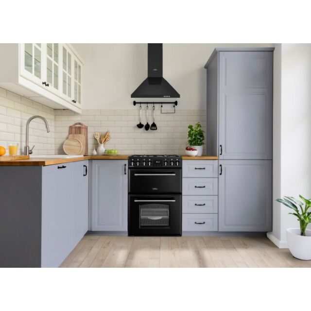 Belling 444411813 MRA Farmhouse 600DF Blk Dual Fuel Cooker