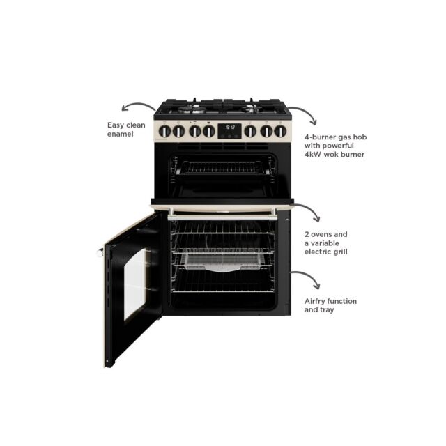 Belling 444411814 MRA Farmhouse 600DF Crm Dual Fuel Cooker
