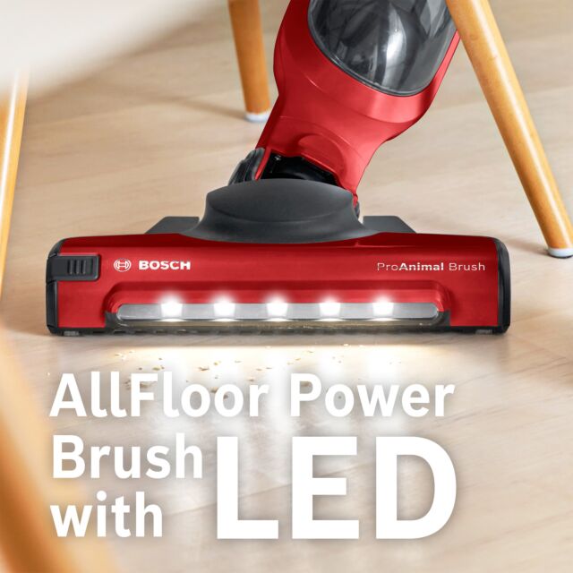 Bosch BBH3ZOOGB Serie 4 ProAnimal 2-in-1 Cordless Vacuum Cleaner - 55 Minutes Run Time - Red