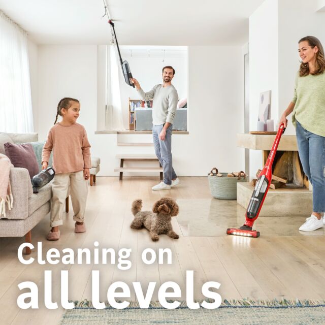 Bosch BBH3ZOOGB Serie 4 ProAnimal 2-in-1 Cordless Vacuum Cleaner - 55 Minutes Run Time - Red