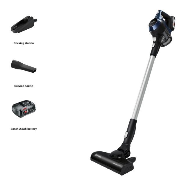 Bosch BBS611GBKIT BBS611GB Cordless Vacuum Cleaner - 30 Minute Run Time - Black PLUS Battery
