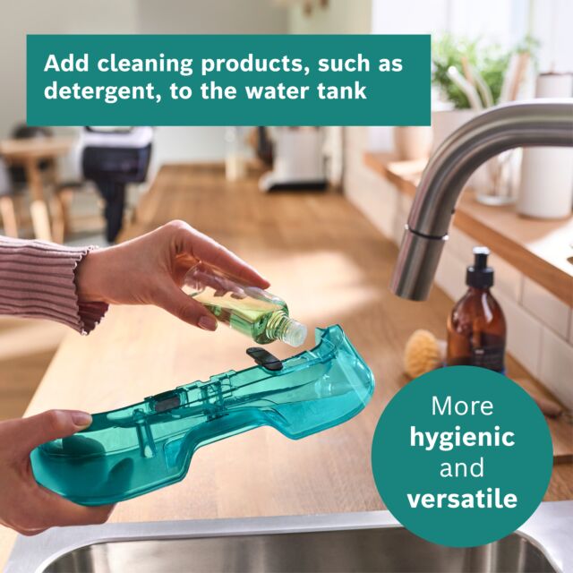 Bosch BCS71HYGGBKIT Unlimited 7 BCS71HYGGB Aqua Vacuum & Mop - 40 Minutes Run Time - White PLUS Battery