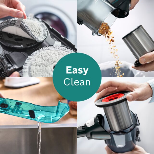 Bosch BCS71HYGGBKIT Unlimited 7 BCS71HYGGB Aqua Vacuum & Mop - 40 Minutes Run Time - White PLUS Battery