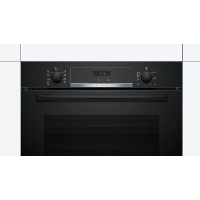 Bosch HBS573BB0B 60cm Series 4 Built-In Single Electric Pyrolytic Oven in Black