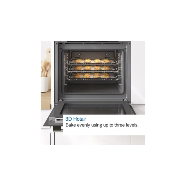 Bosch HBS573BB0B 60cm Series 4 Built-In Single Electric Pyrolytic Oven in Black