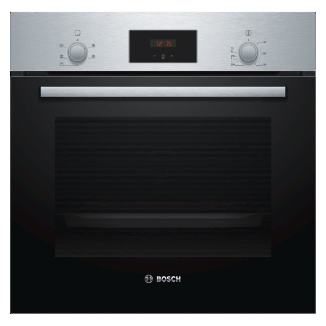 Bosch HHF113BR0B Serie 2 Built In Electric Single Oven with 3D Hot Air - Stainless Steel
