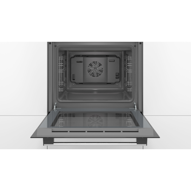 Bosch HHF113BR0B Serie 2 Built In Electric Single Oven with 3D Hot Air - Stainless Steel