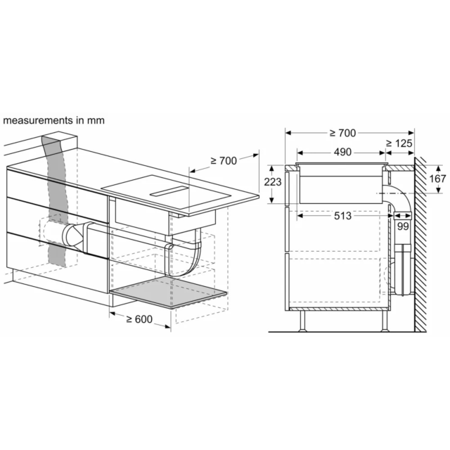 Bosch PVS611B16E 60cm Induction Hob with Ventilation