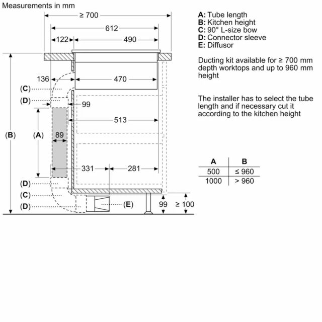 Bosch PVS811B16E 80.2cm Induction Hob with integrated Venting system