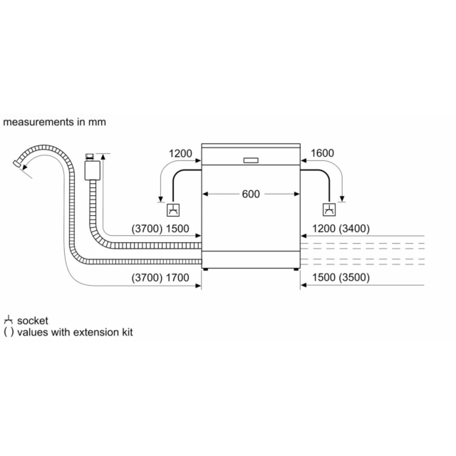Bosch SMI2HTS02G Dishwasher - Semi-Integrated - 13 Settings