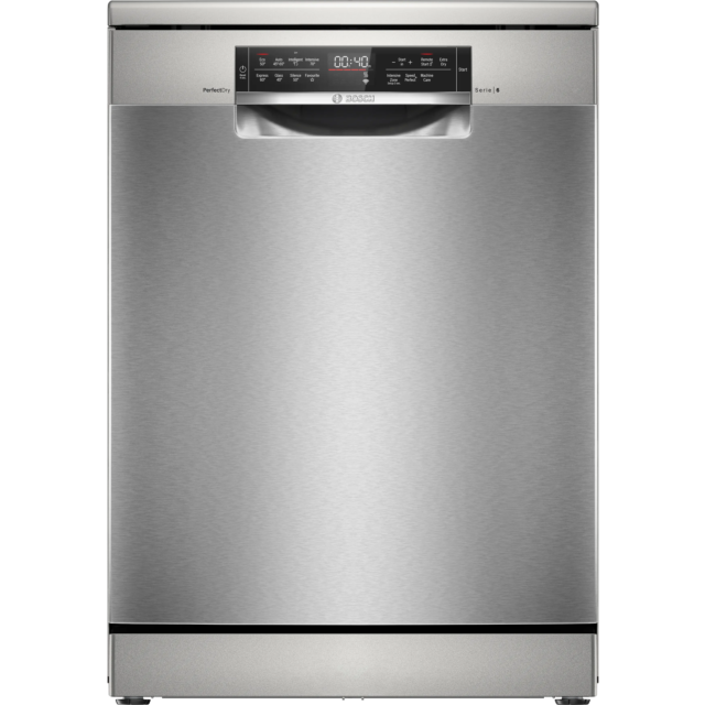 Bosch SMS6TCI02G WiFi Dishwasher Brushed Steel 14 Sets