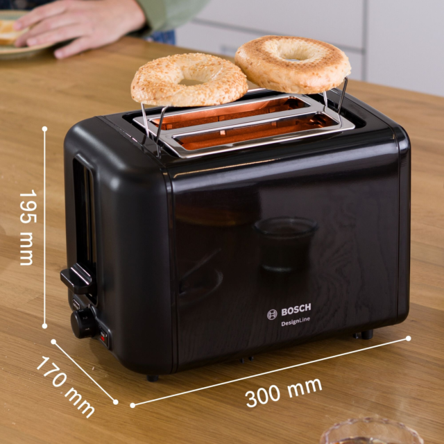 Bosch TAT4M243GB 4 Slice Toaster - Black