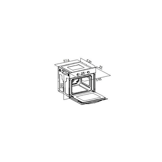 Cata CUL57MMSS 59.5cm Built-In Electric Oven Stainless Steel