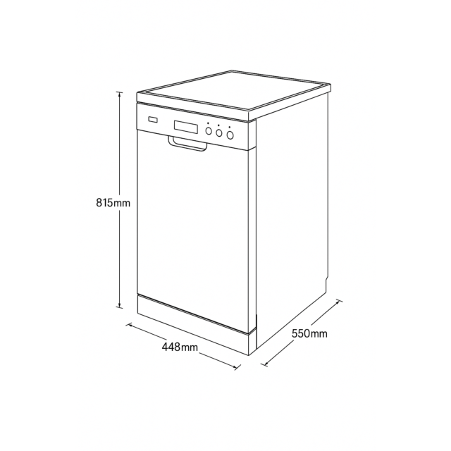 Cata UBMD45M.1 Slimline Integrated Dishwasher