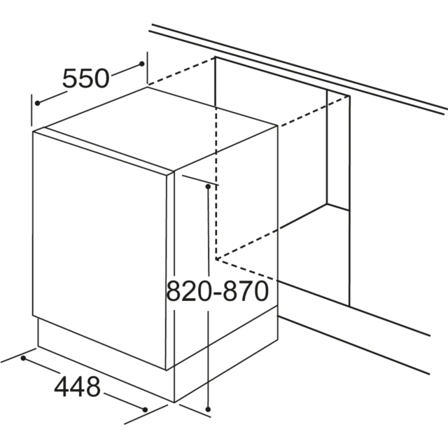 CDA CDI4121 45cm Integrated Slimline Dishwasher 10PS