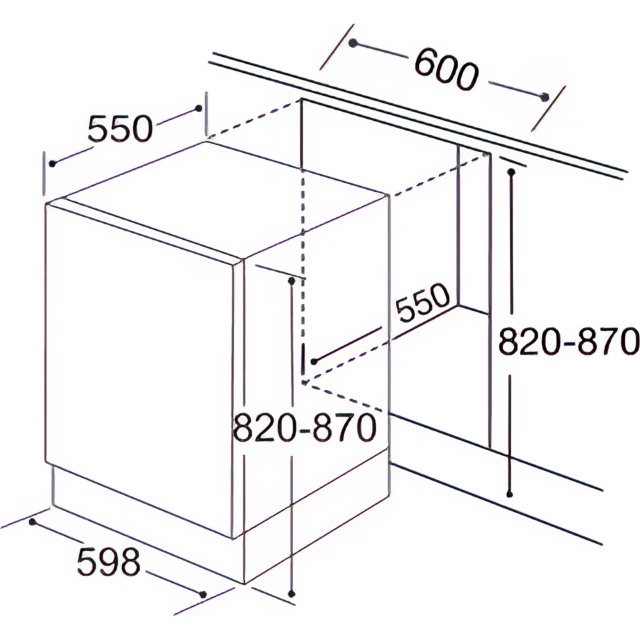 CDA CDI6210 Integrated Dishwasher 60cm 15 Place Settings