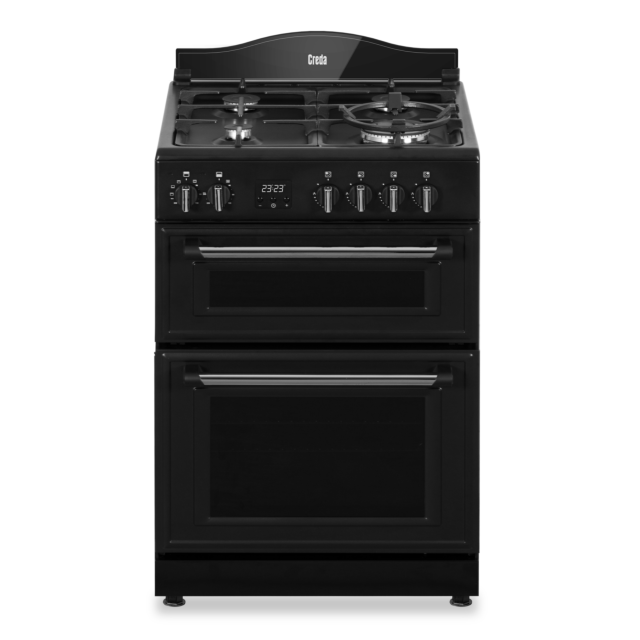 Creda C60DFMRA 59.8cm Dual Fuel Rangecooker with Double Oven and Gas Hob - Anthracite