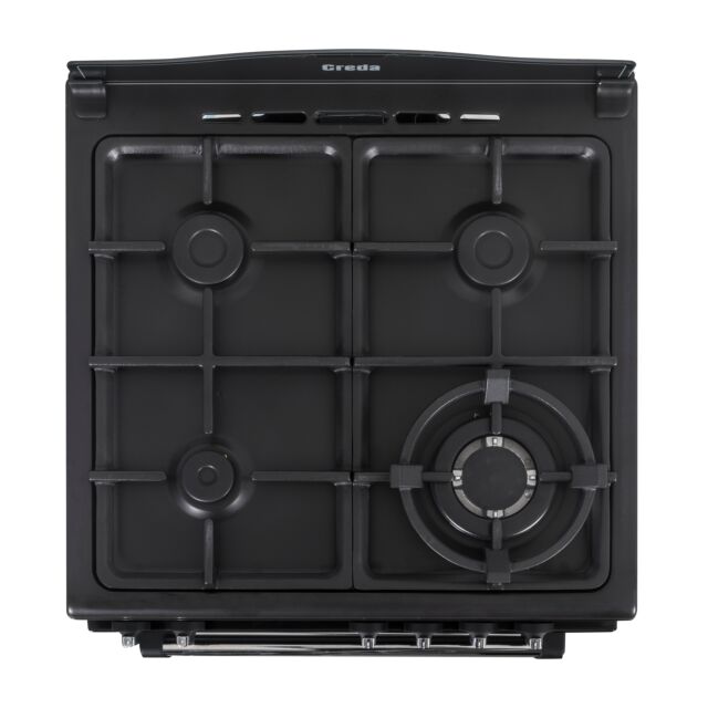 Creda C60DFMRA 59.8cm Dual Fuel Rangecooker with Double Oven and Gas Hob - Anthracite
