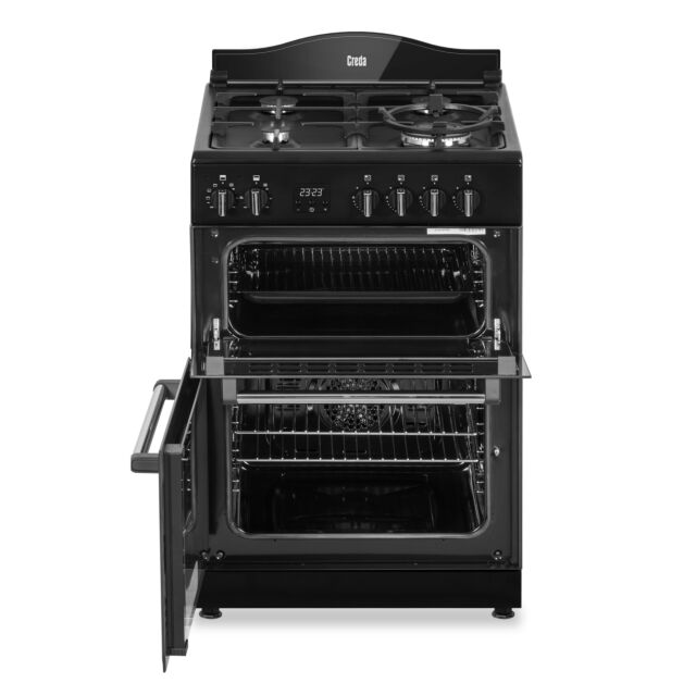 Creda C60DFMRA 59.8cm Dual Fuel Rangecooker with Double Oven and Gas Hob - Anthracite