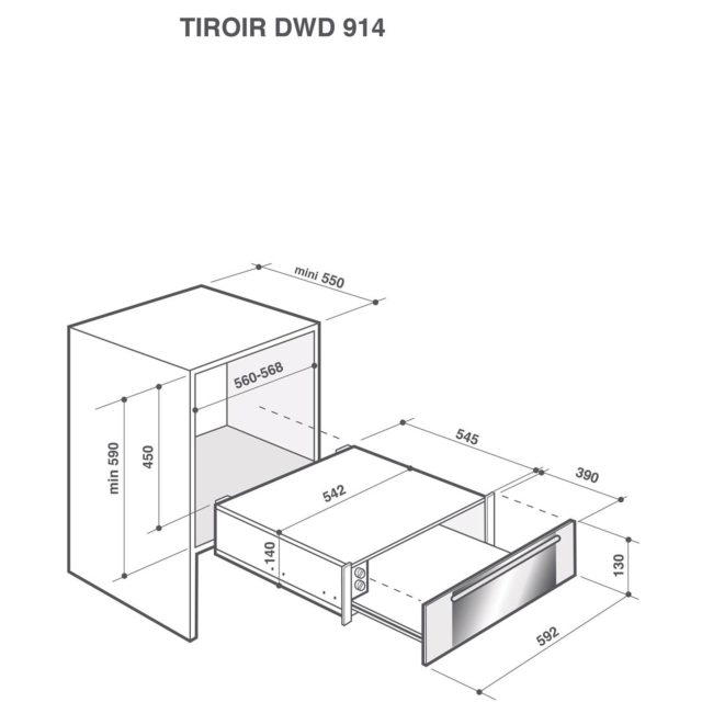 De Dietrich DWD7400W Warming Drawer
