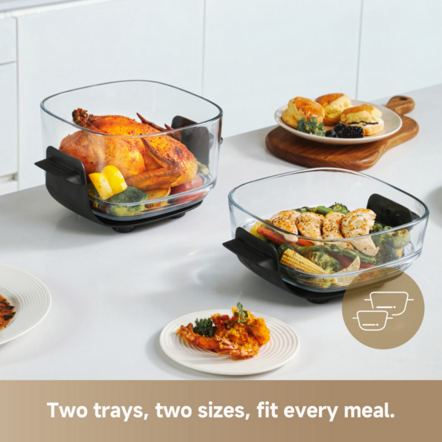 Dreame PT60_GREY Air Fryer with Dual 3D Hot Air Cook