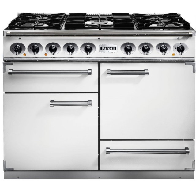 Falcon Deluxe 1092 Dual Fuel White/Nickel F1092DXDFWH/NM