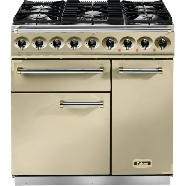 Falcon Deluxe Dual Fuel Cream/Brass F900DXDFCR/BM