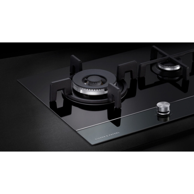Fisher & Paykel 90cm Black Glass Gas Hob Model CG905DNGGB4