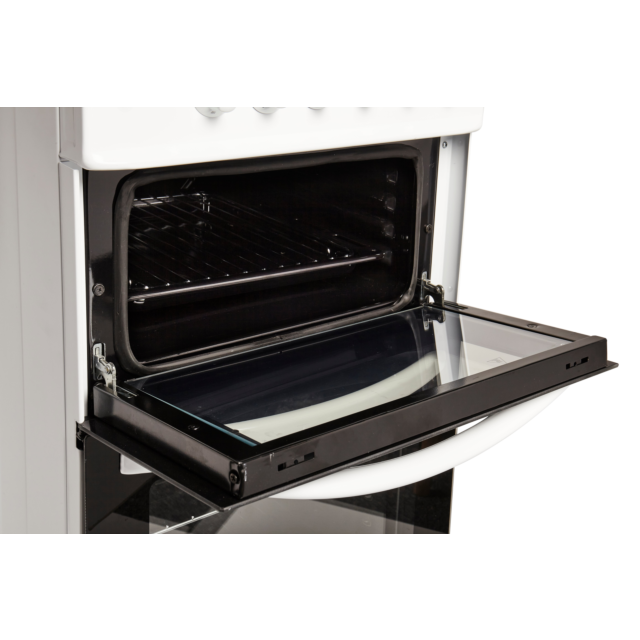 Haden HECT50W 50cm Double Oven Electric Cooker with Ceramic Hob - White