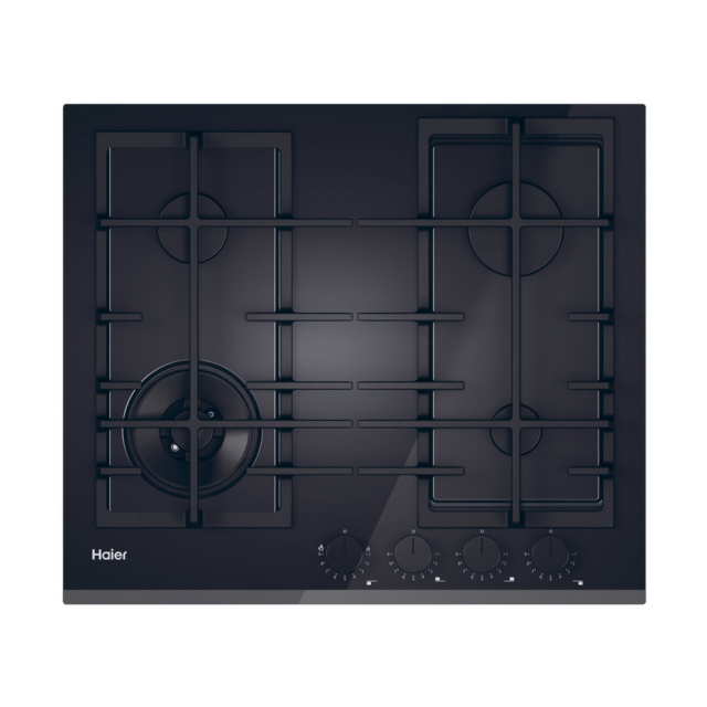Haier HAVG6BF4TBPB 4-Zone Gas Glass Hob Black