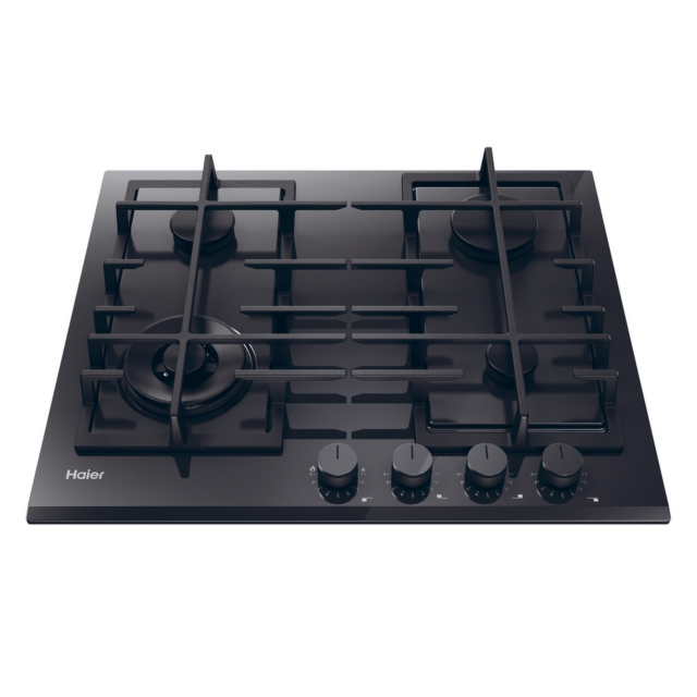 Haier HAVG6BF4TBPB 4-Zone Gas Glass Hob Black