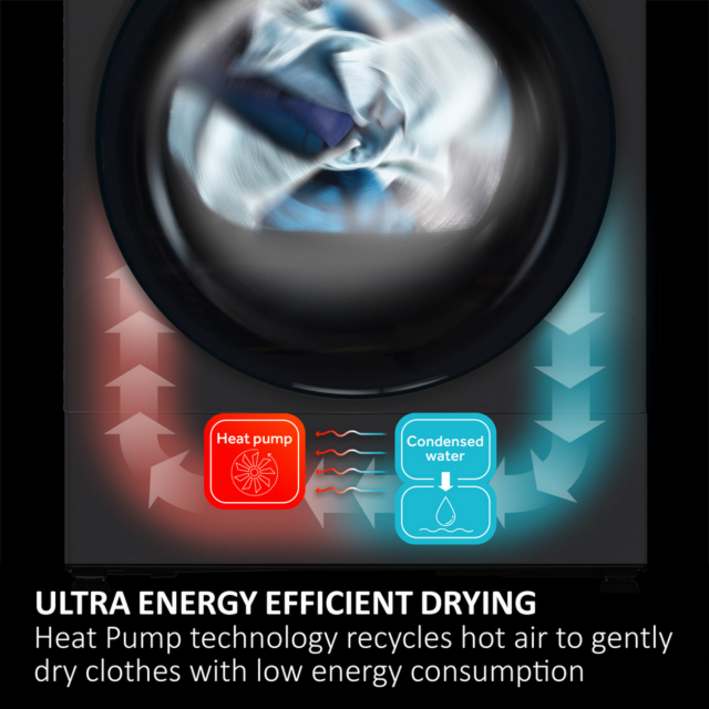 Haier HD90-D357U1G-UK 9kg Graphite Heat Pump Dryer