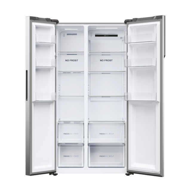 Haier HSR5918DNMP 90.5cm Total No Frost Fridge Freezer - Pt. Inox