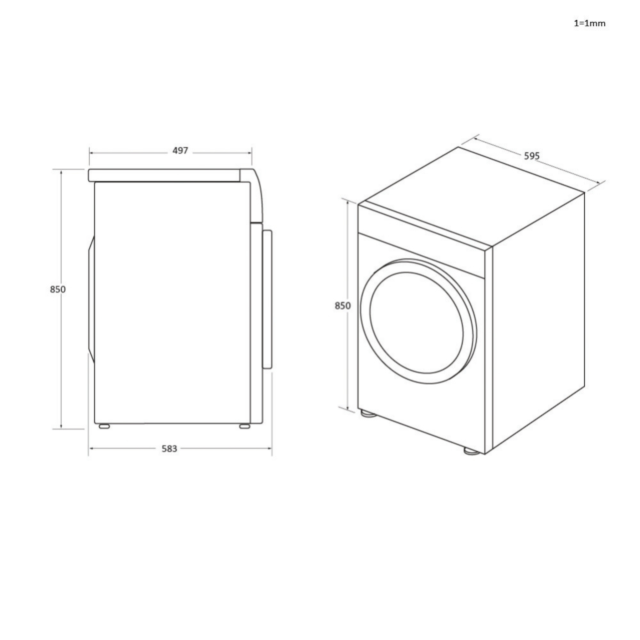 Haier HW100B14959S8U1 10kg 1400 Spin Washer Graphite