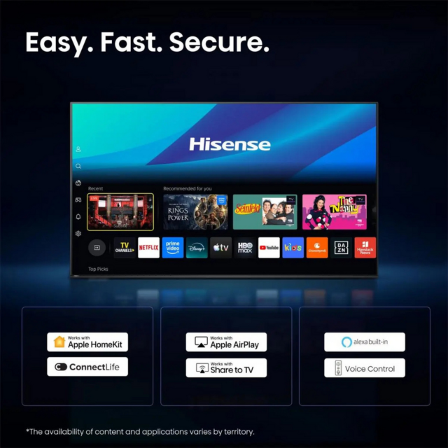 Hisense 100U7STUK 100inch MiniLED 4K 144Hz Smart TV