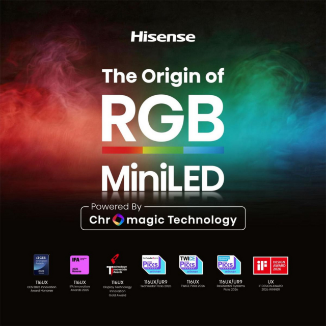 Hisense 100UR8STUK 4K Ultra HD RGB MiniLED TV Black