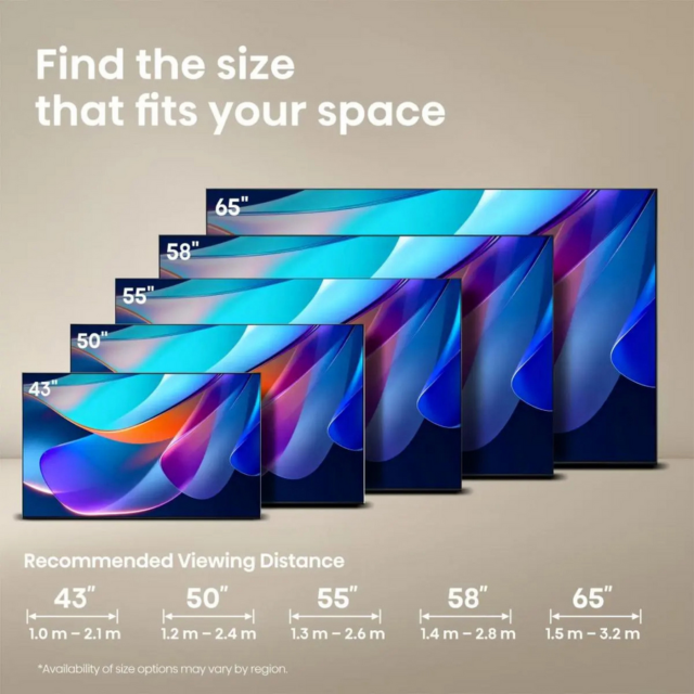 Hisense 43A6STUK 43 inch 4K AI Smart TV Black