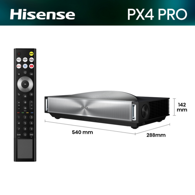 Hisense PX4TUKPRO Projector Silver Black Model