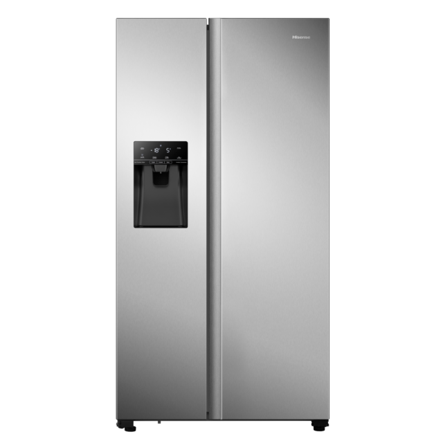 Hisense RS694N4TIE 91cm No Frost American Style Fridge Freezer - Stainless Steel