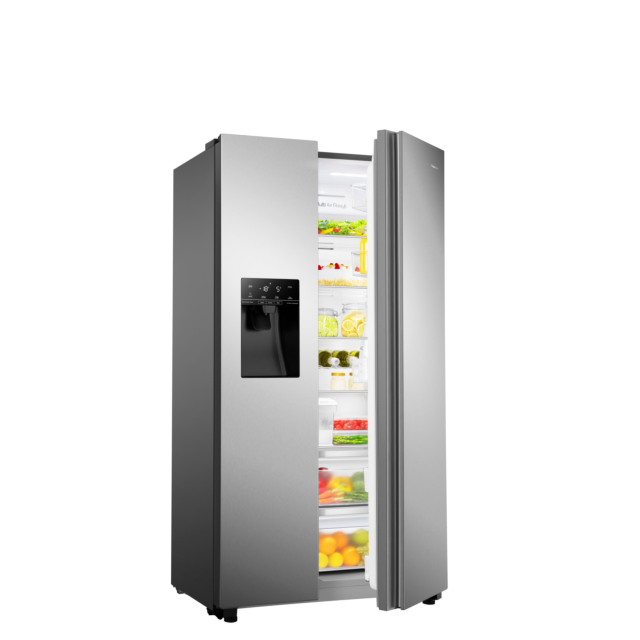 Hisense RS694N4TIE 91cm No Frost American Style Fridge Freezer - Stainless Steel