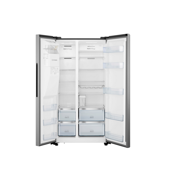 Hisense RS694N4TIE 91cm No Frost American Style Fridge Freezer - Stainless Steel