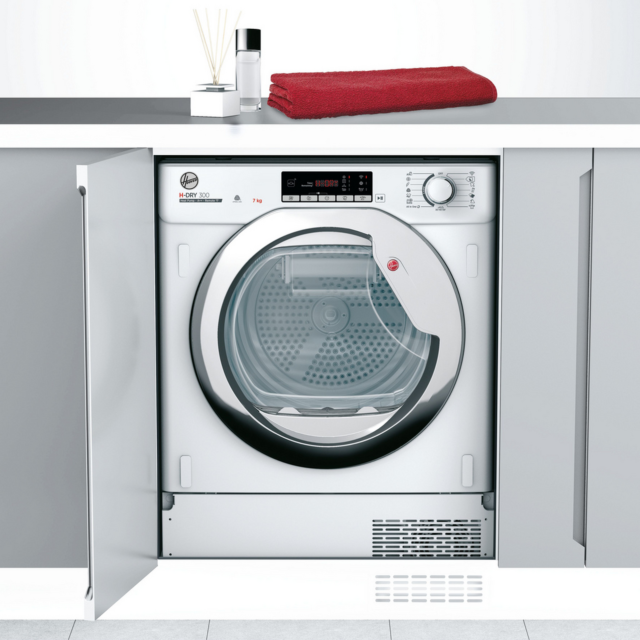 Hoover BATD H7A2TCE-80 7kg Built-In Heat Pump Dryer White